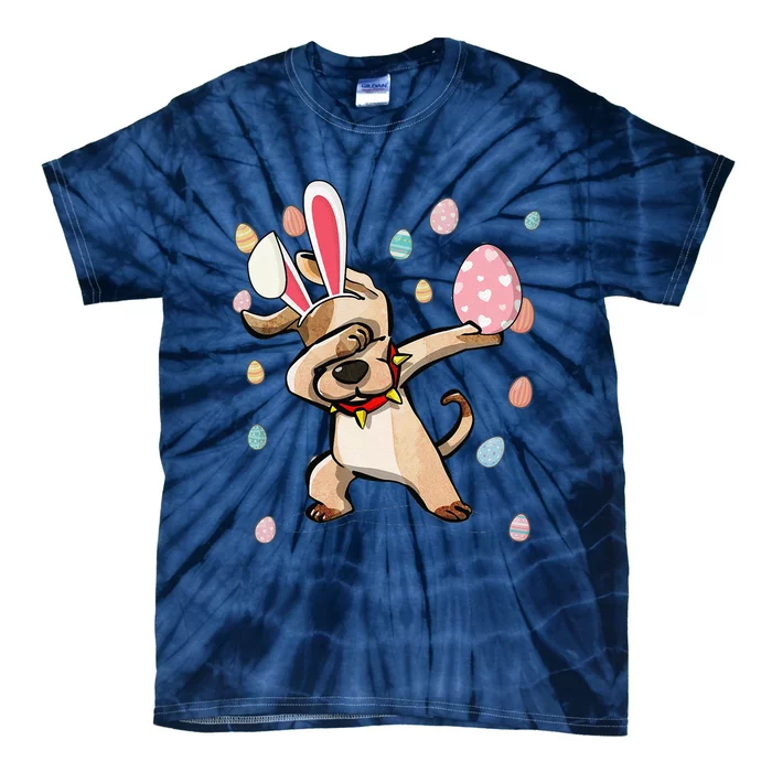 Dabbing Easter Dog Bunny Ears Gift Tie-Dye T-Shirt