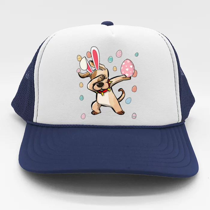 Dabbing Easter Dog Bunny Ears Gift Trucker Hat