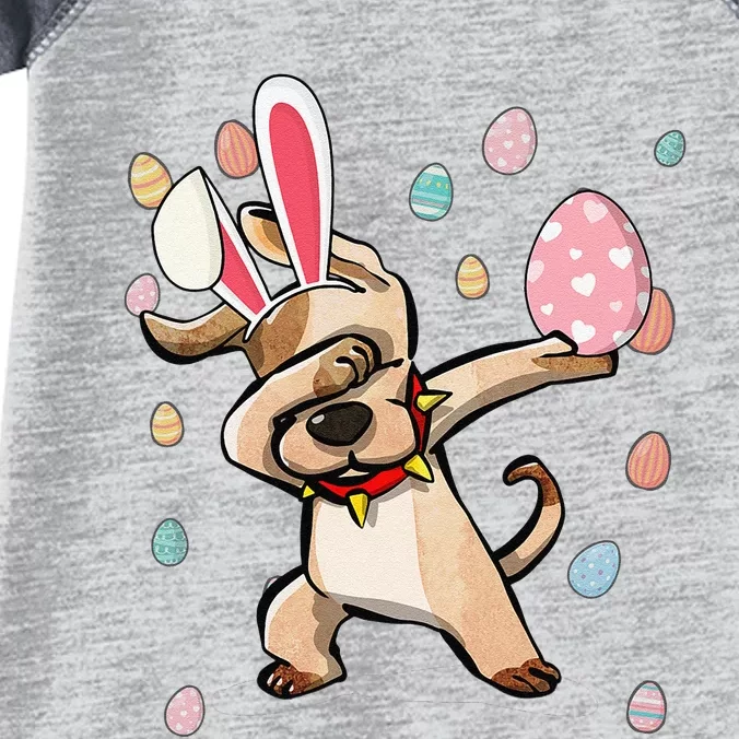 Dabbing Easter Dog Bunny Ears Gift Infant Baby Jersey Bodysuit