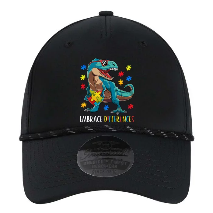 Dinosaur Embrace Differences Autism Awareness Dinosaur Performance The Dyno Cap