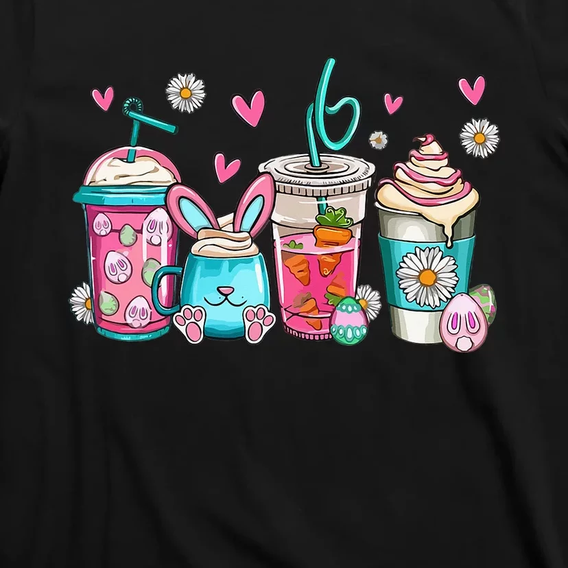 Drinks Easter Daisy Cute Bunny T-Shirt