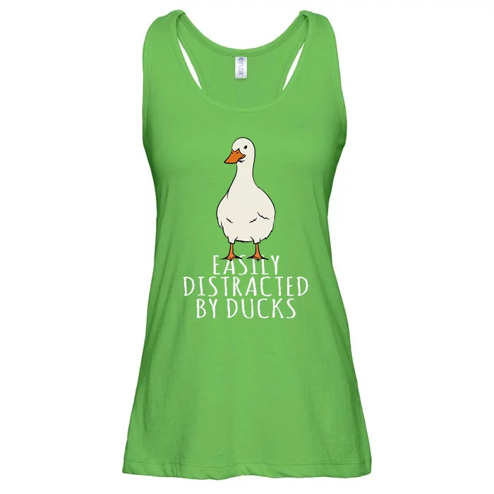 Duck Easily Distracted By Ducks Ladies Essential Flowy Tank