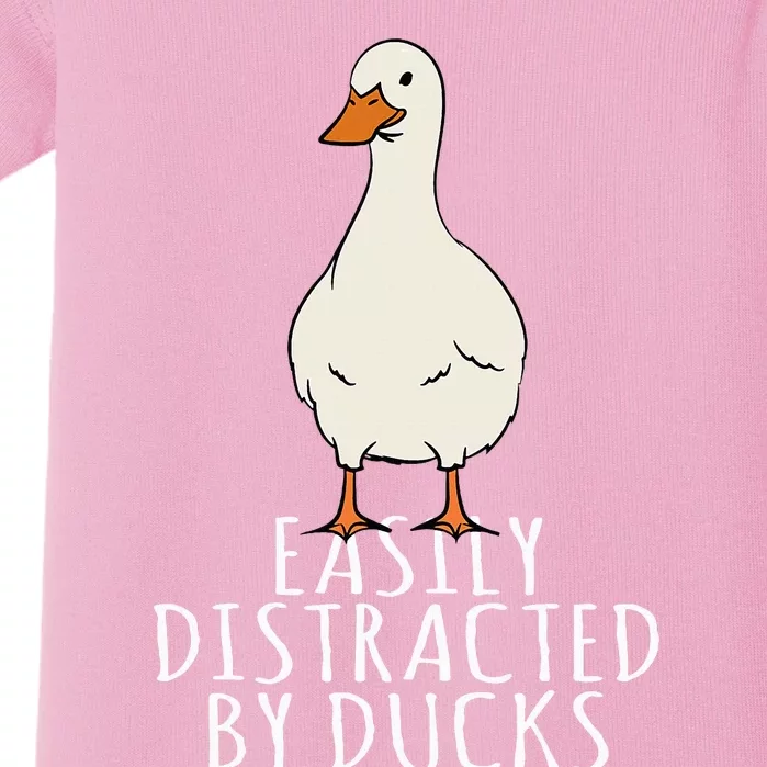 Duck Easily Distracted By Ducks Baby Bodysuit