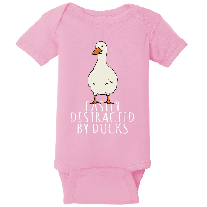 Duck Easily Distracted By Ducks Baby Bodysuit