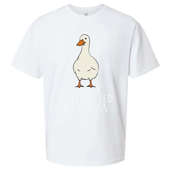 Duck Easily Distracted By Ducks Sueded Cloud Jersey T-Shirt