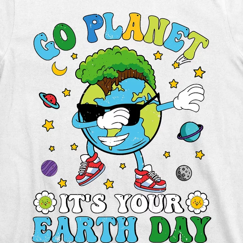 Dabbing Earth Day 2024 Groovy Go Planet ItS Your Earth Day T-Shirt