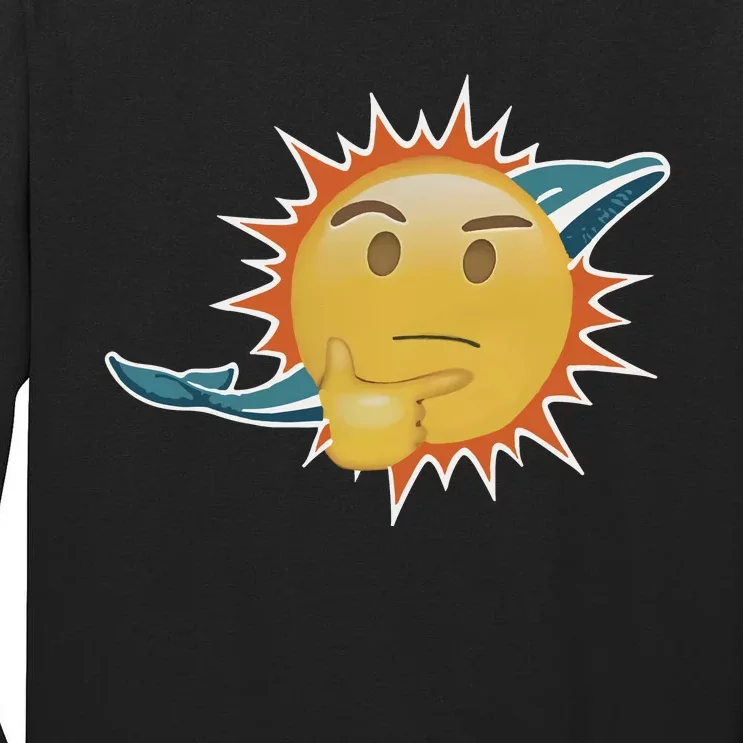 Dolphins Emoji Tall Long Sleeve T-Shirt