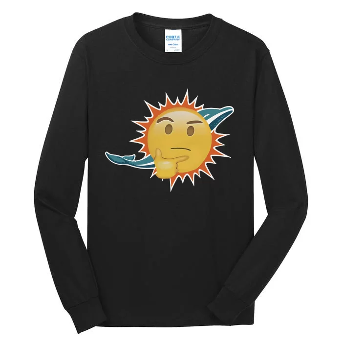 Dolphins Emoji Tall Long Sleeve T-Shirt