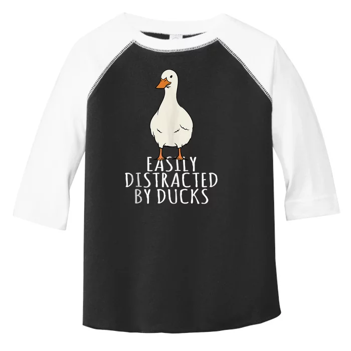 Duck Easily Distracted By Ducks Toddler Fine Jersey T-Shirt