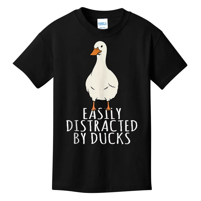 Duck Easily Distracted By Ducks Kids T-Shirt