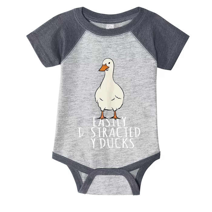 Duck Easily Distracted By Ducks Infant Baby Jersey Bodysuit