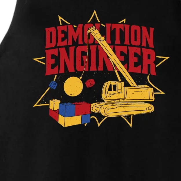 Demolition Engineer Ladies Tri-Blend Wicking Tank