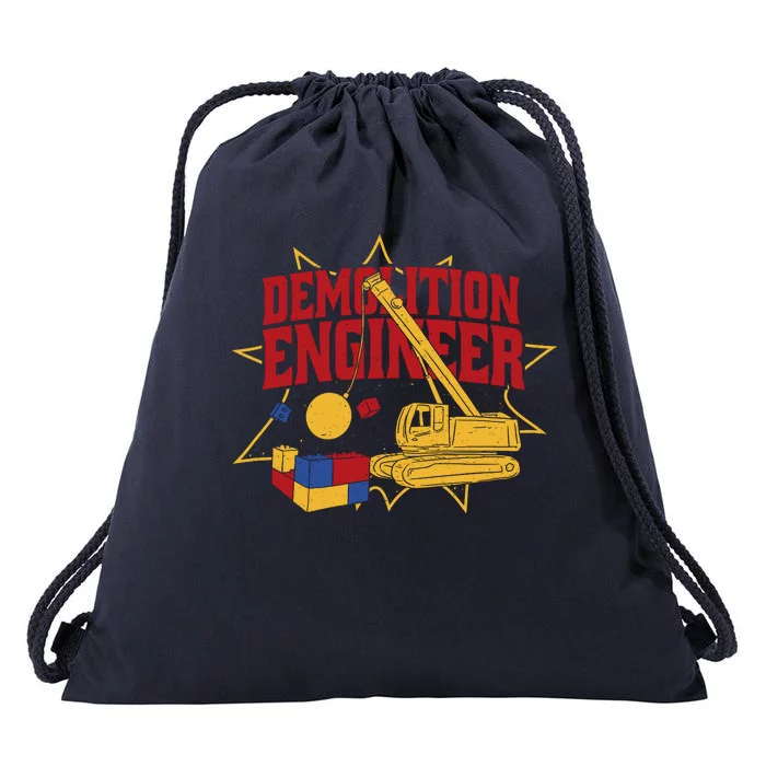 Demolition Engineer Drawstring Bag