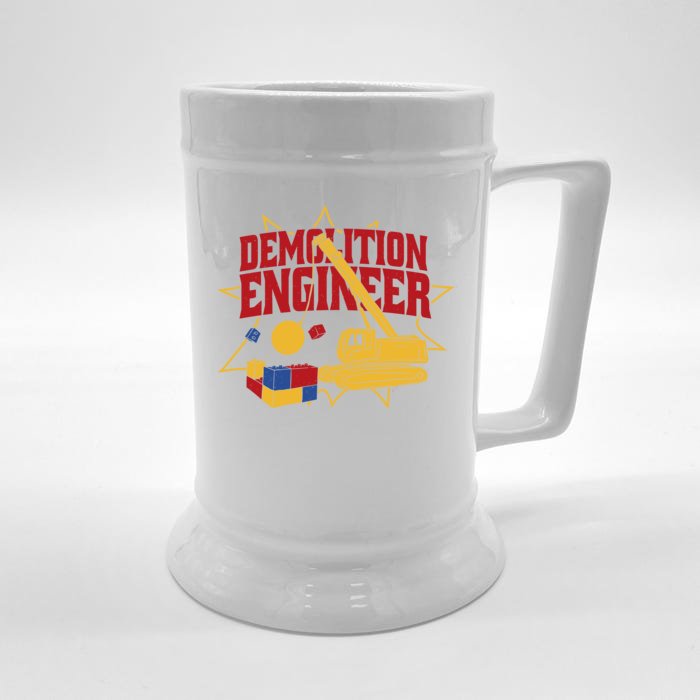 Demolition Engineer Front & Back Beer Stein