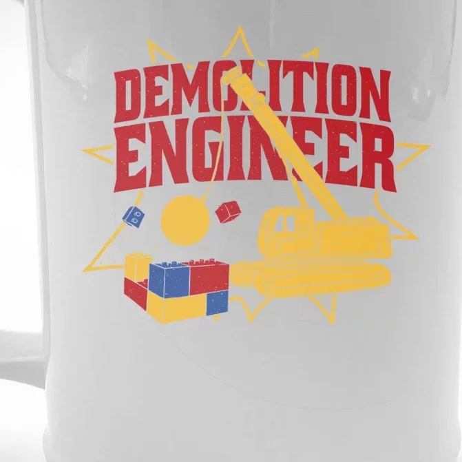 Demolition Engineer Front & Back Beer Stein