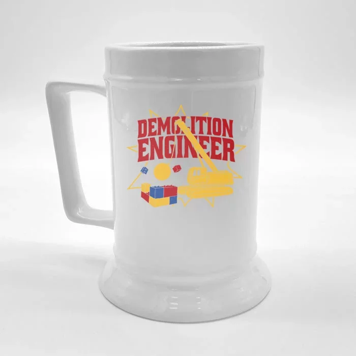 Demolition Engineer Front & Back Beer Stein