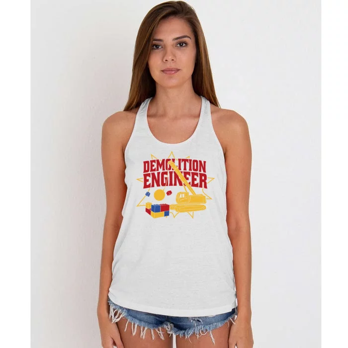 Demolition Engineer Women's Knotted Racerback Tank