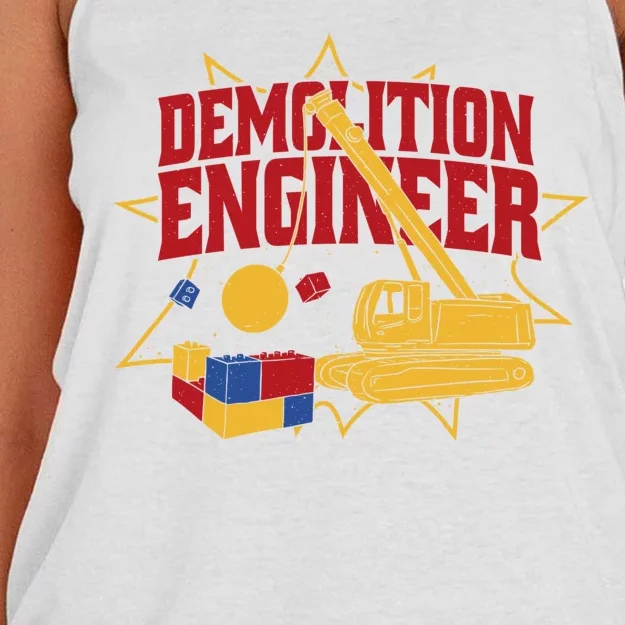 Demolition Engineer Women's Knotted Racerback Tank