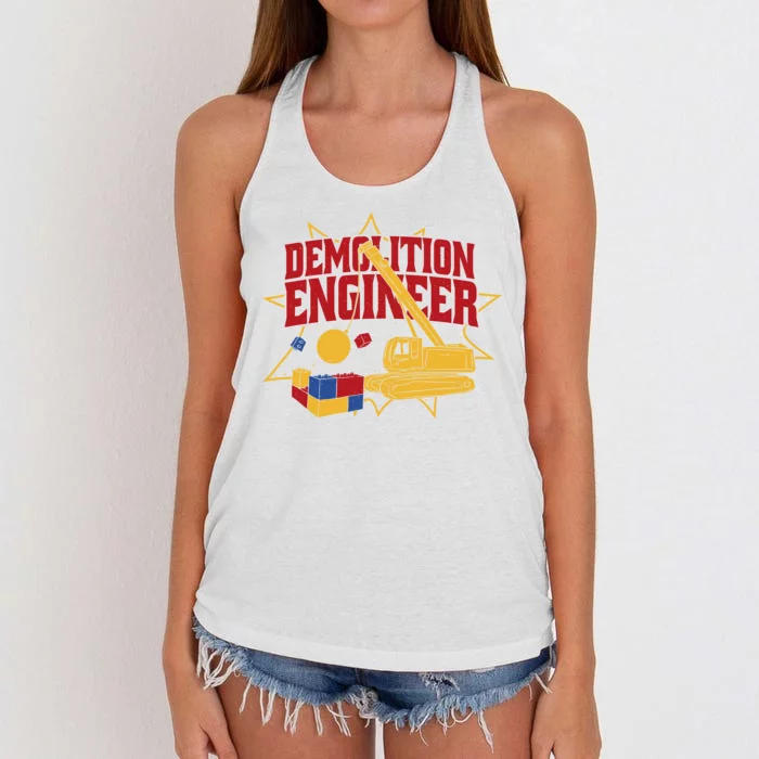 Demolition Engineer Women's Knotted Racerback Tank