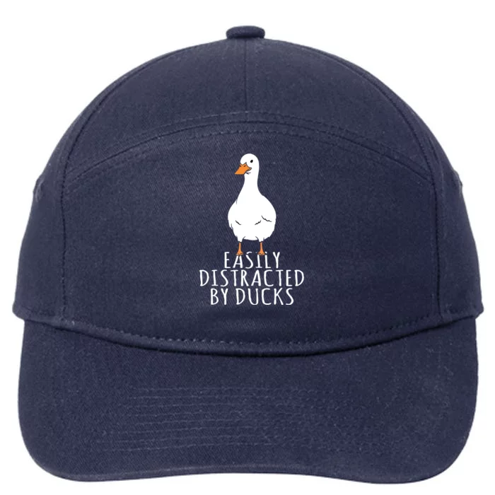 Duck Easily Distracted By Ducks 7-Panel Snapback Hat