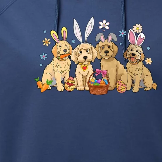 Dogs Easter Day Bunnies Dog Performance Fleece Hoodie