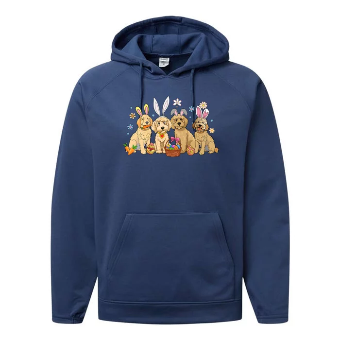 Dogs Easter Day Bunnies Dog Performance Fleece Hoodie