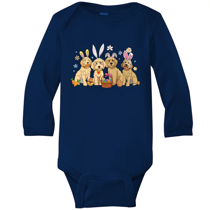 Dogs Easter Day Bunnies Dog Baby Long Sleeve Bodysuit