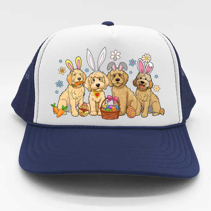 Dogs Easter Day Bunnies Dog Trucker Hat