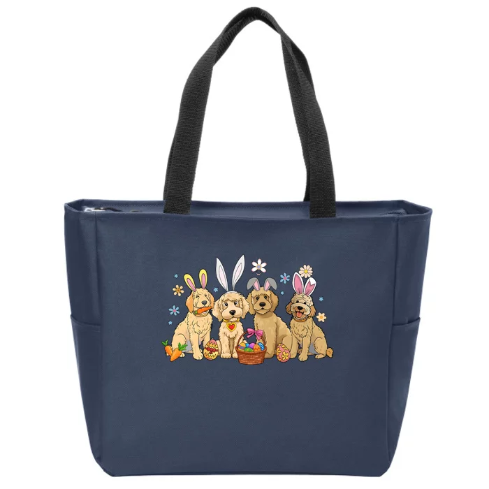 Dogs Easter Day Bunnies Dog Zip Tote Bag