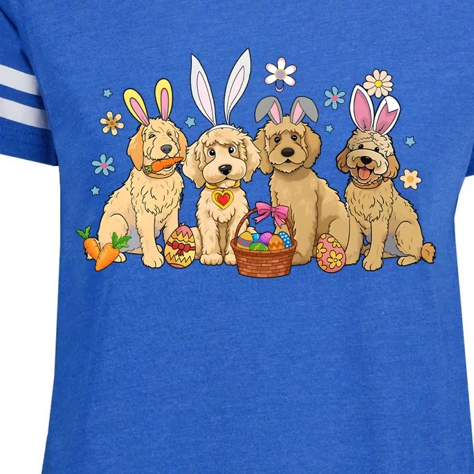 Dogs Easter Day Bunnies Dog Enza Ladies Jersey Football T-Shirt