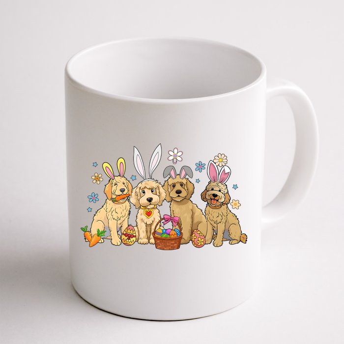 Dogs Easter Day Bunnies Dog Front & Back Coffee Mug