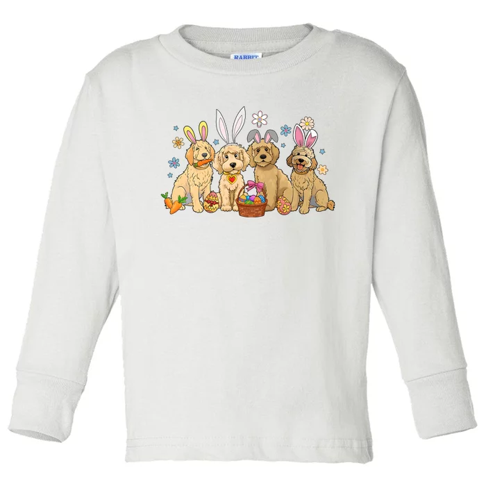 Dogs Easter Day Bunnies Dog Toddler Long Sleeve Shirt