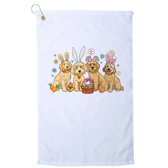 Dogs Easter Day Bunnies Dog Platinum Collection Golf Towel