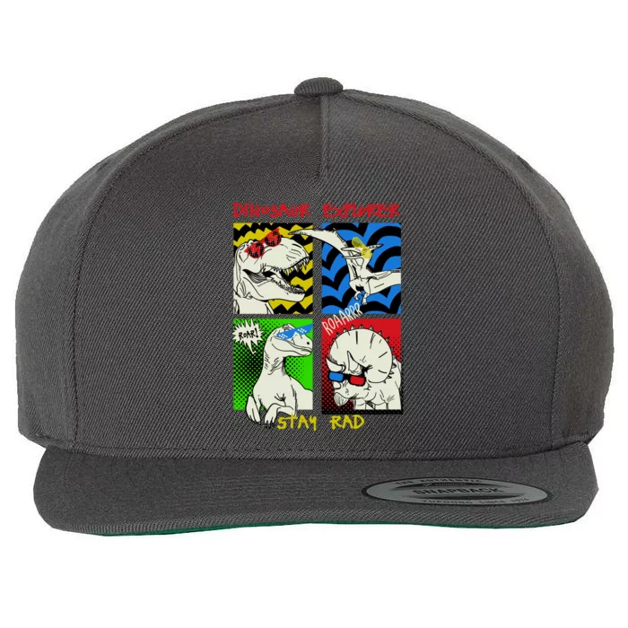 Dinosaur Explorer Wool Snapback Cap