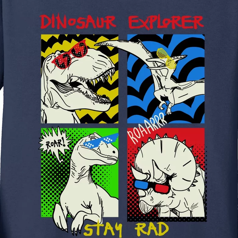 Dinosaur Explorer Kids Long Sleeve Shirt