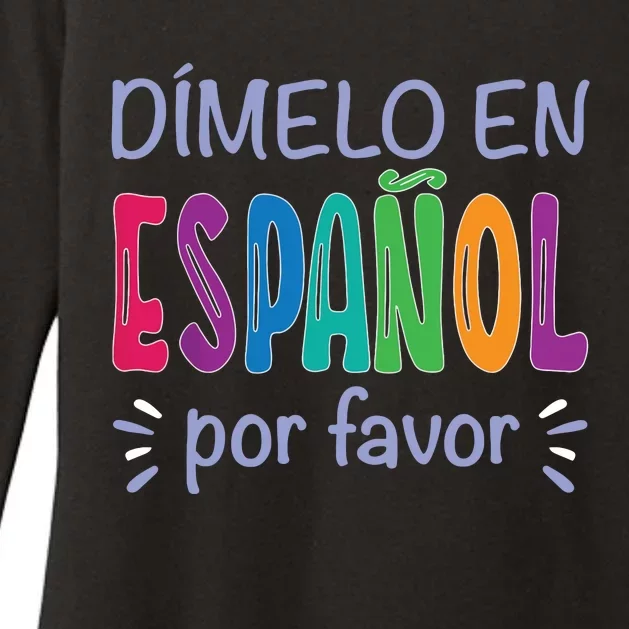 Dimelo En Espanol Bilingual Spanish Teacher Womens CVC Long Sleeve Shirt