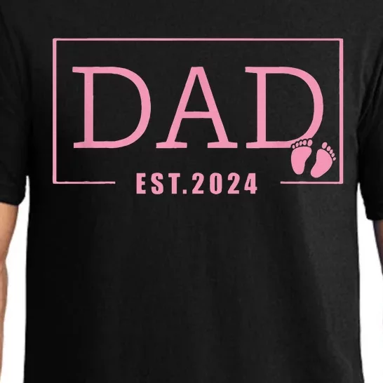 Dad Established Est 2024 Girl Newborn Gifts Daddy Father Pajama Set