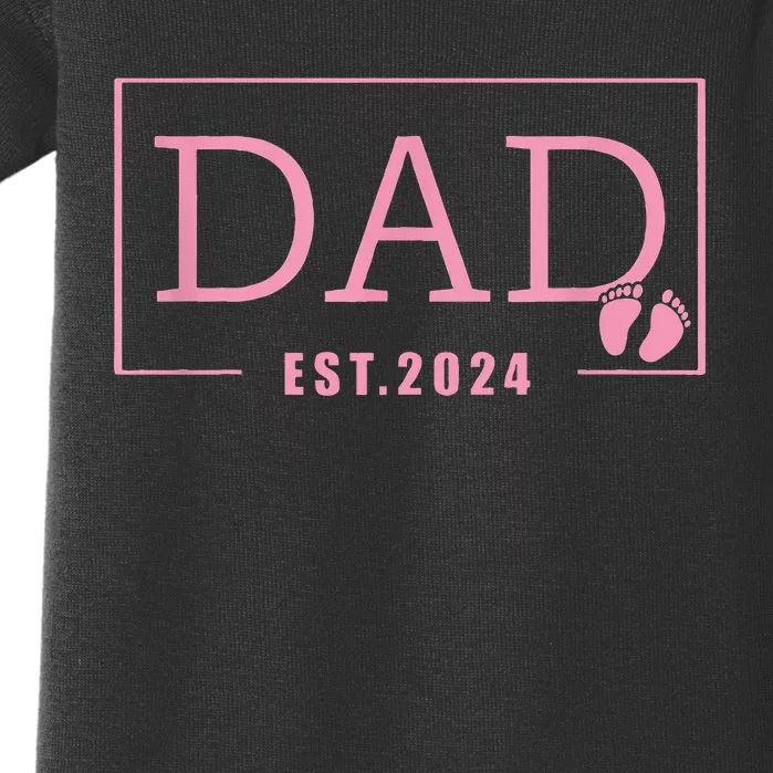 Dad Established Est 2024 Girl Newborn Gifts Daddy Father Baby Bodysuit