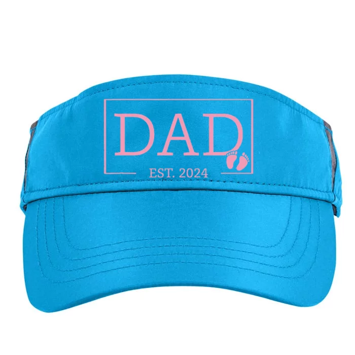 Dad Established Est 2024 Girl Newborn Gifts Daddy Father Adult Drive Performance Visor