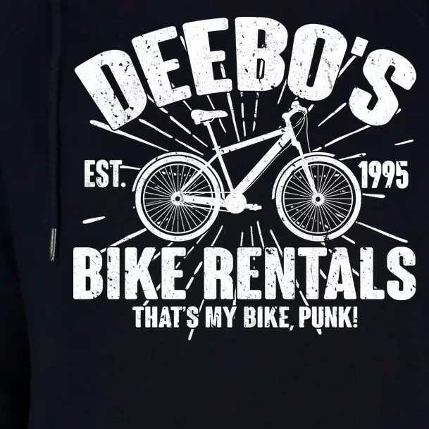 Deebo's Bike Rental Womens Funnel Neck Pullover Hood