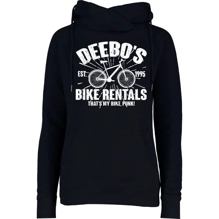 Deebo's Bike Rental Womens Funnel Neck Pullover Hood