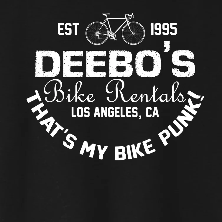 Deebos Bike Rental Retro Women's Crop Top Tee