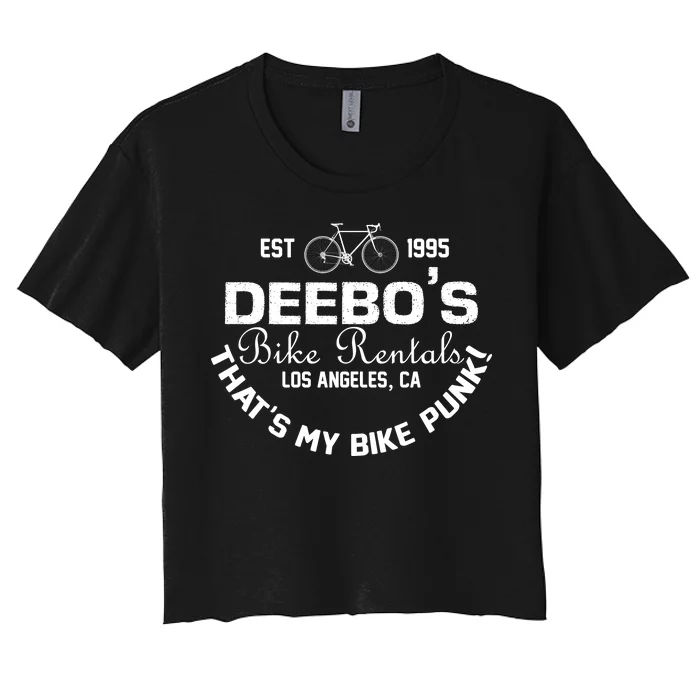 Deebos Bike Rental Retro Women's Crop Top Tee