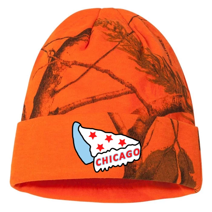 Deep Dish Chicago Pizza Flag Kati - 12in Camo Beanie