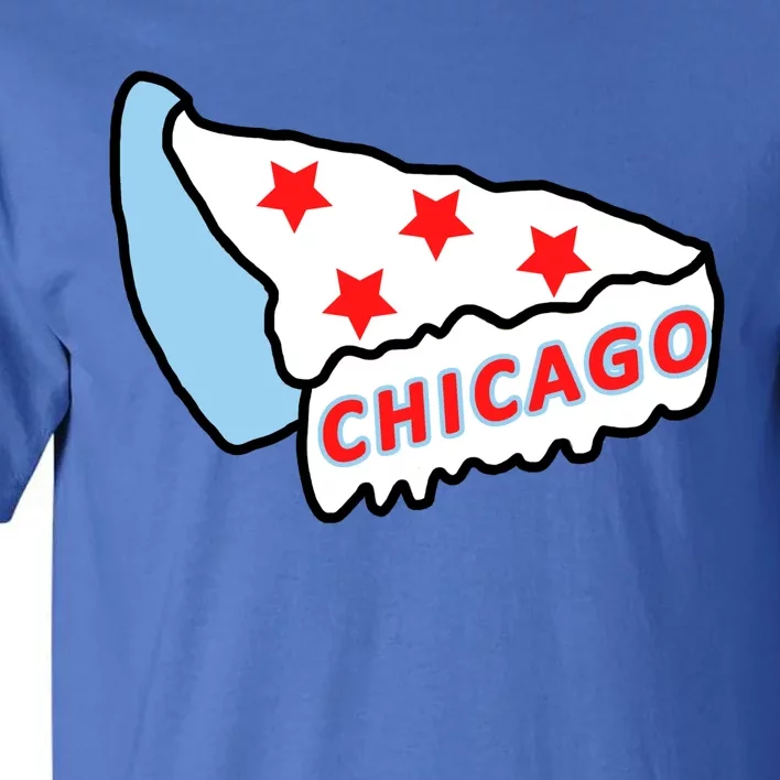 Deep Dish Chicago Pizza Flag Tall T-Shirt