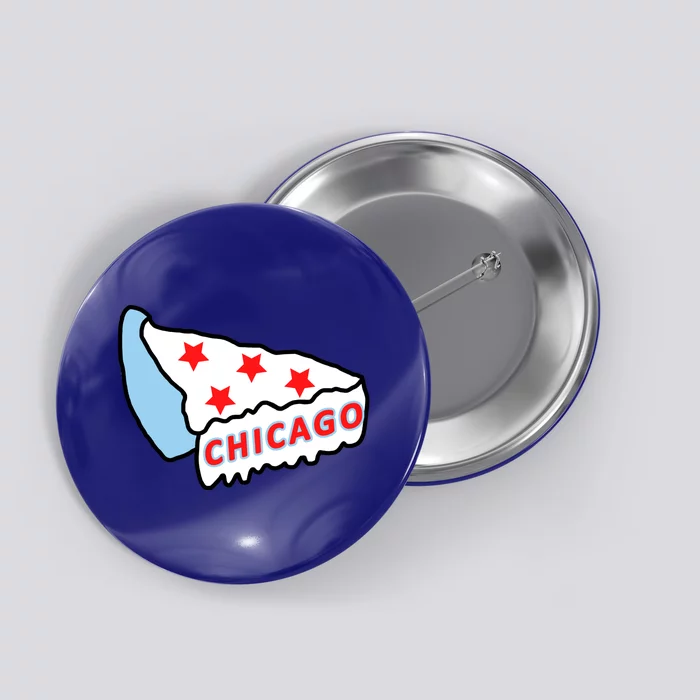 Deep Dish Chicago Pizza Flag Button