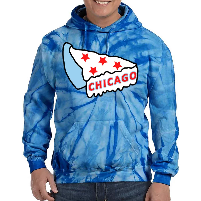 Deep Dish Chicago Pizza Flag Tie Dye Hoodie