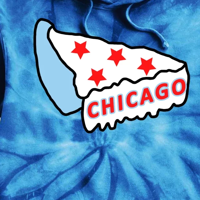 Deep Dish Chicago Pizza Flag Tie Dye Hoodie