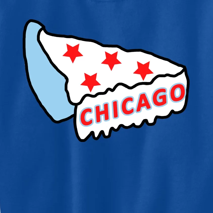 Deep Dish Chicago Pizza Flag Kids Sweatshirt