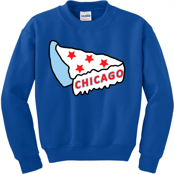 Deep Dish Chicago Pizza Flag Kids Sweatshirt